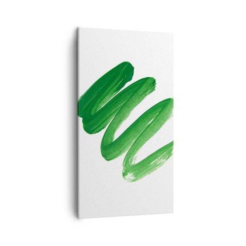 Cuadro sobre lienzo - Impresión de Imagen - Una broma verde - 45x80 cm