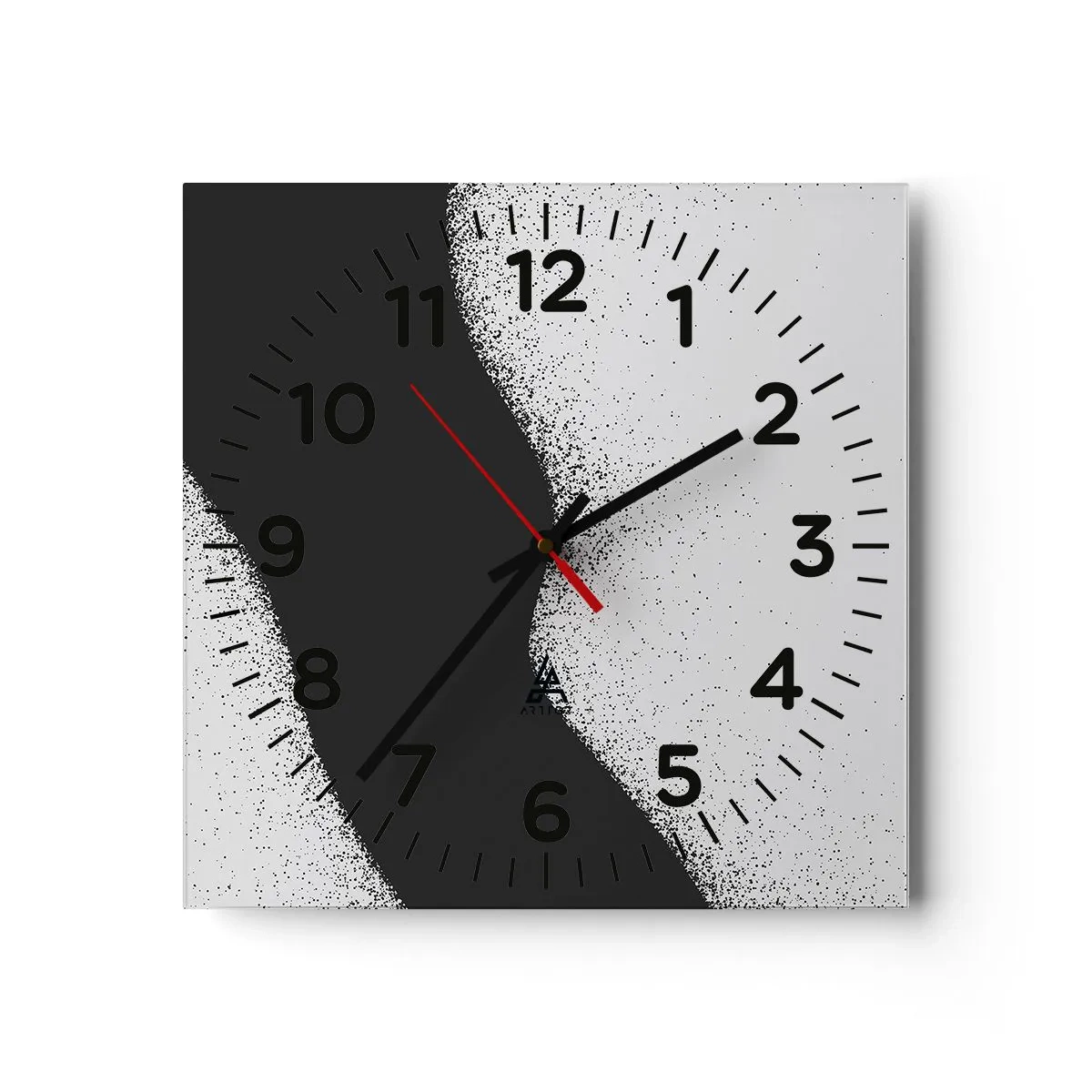 Reloj de pared - Reloj de vidrio - Equilibrio suave - 30x30 cm