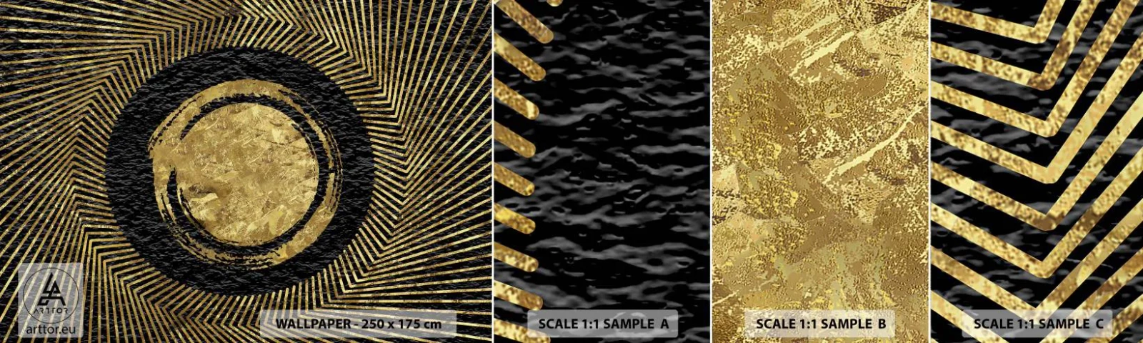 Muestra De Fotomural Standard Eco - Composición glamour - Arte deco, Moderno, Glamour - 100x30 cm
