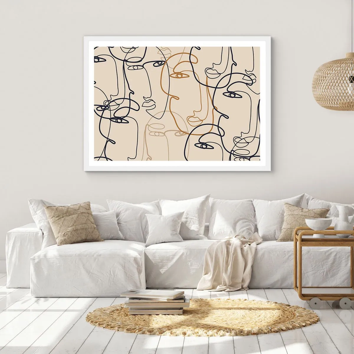 Póster en marco blanco - Retrato multiplicado - 40x30 cm