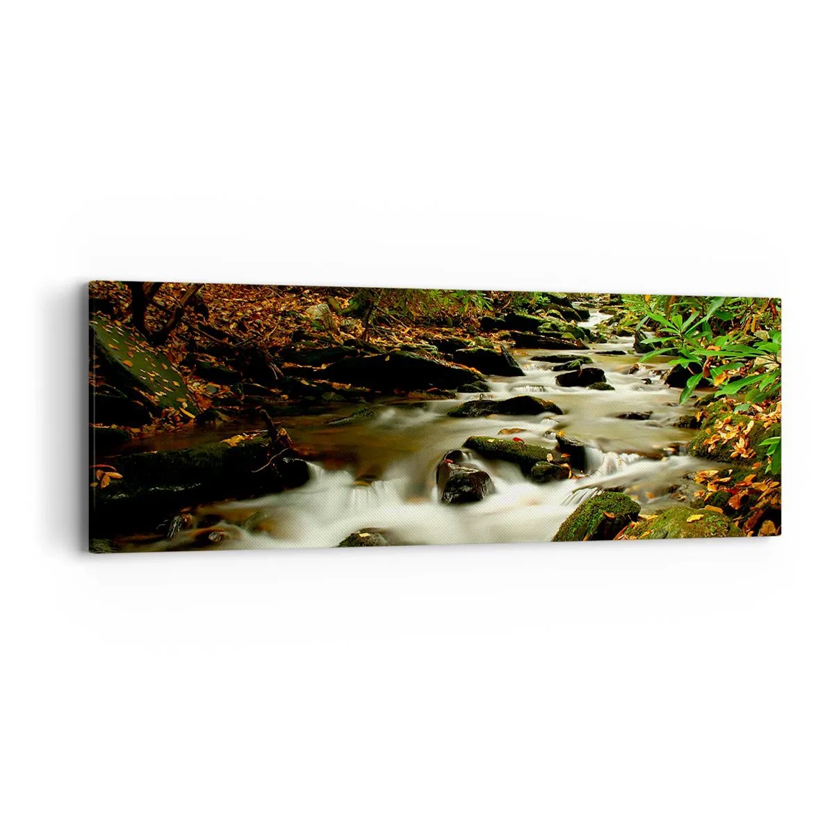 Cuadro sobre lienzo - Impresión de Imagen - Como plata líquida - 90x30 cm