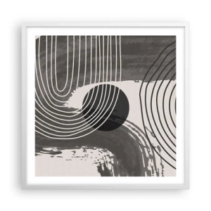 Póster en marco blanco - La victoria del óvalo - 60x60 cm