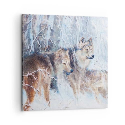 Cuadro sobre lienzo - Impresión de Imagen - ¡Cuidado! Aquí viene... - 60x60 cm