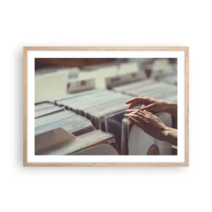 Póster en marco roble claro - En busca de emociones - 70x50 cm