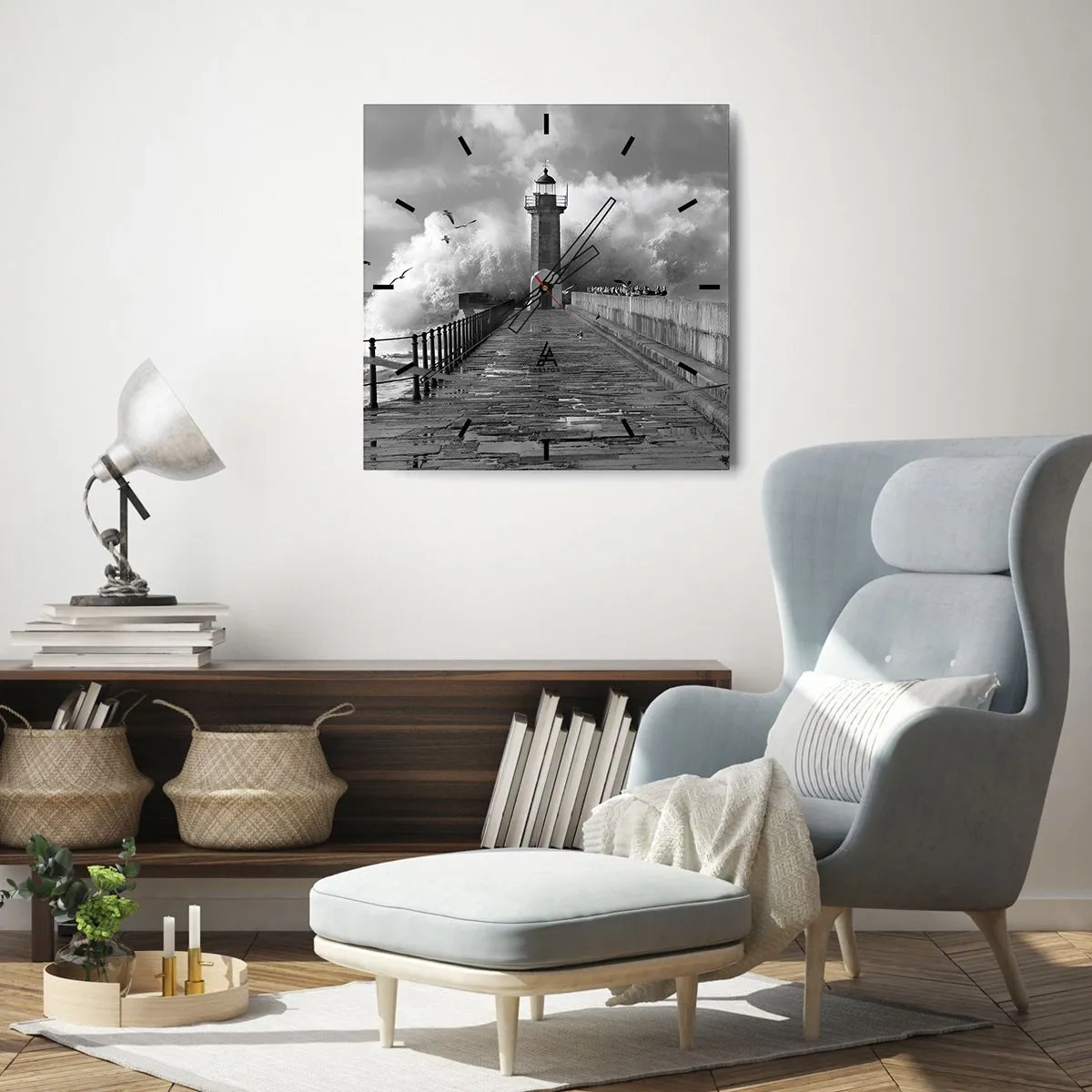 Reloj de pared - Reloj de vidrio - Audaz - 30x30 cm