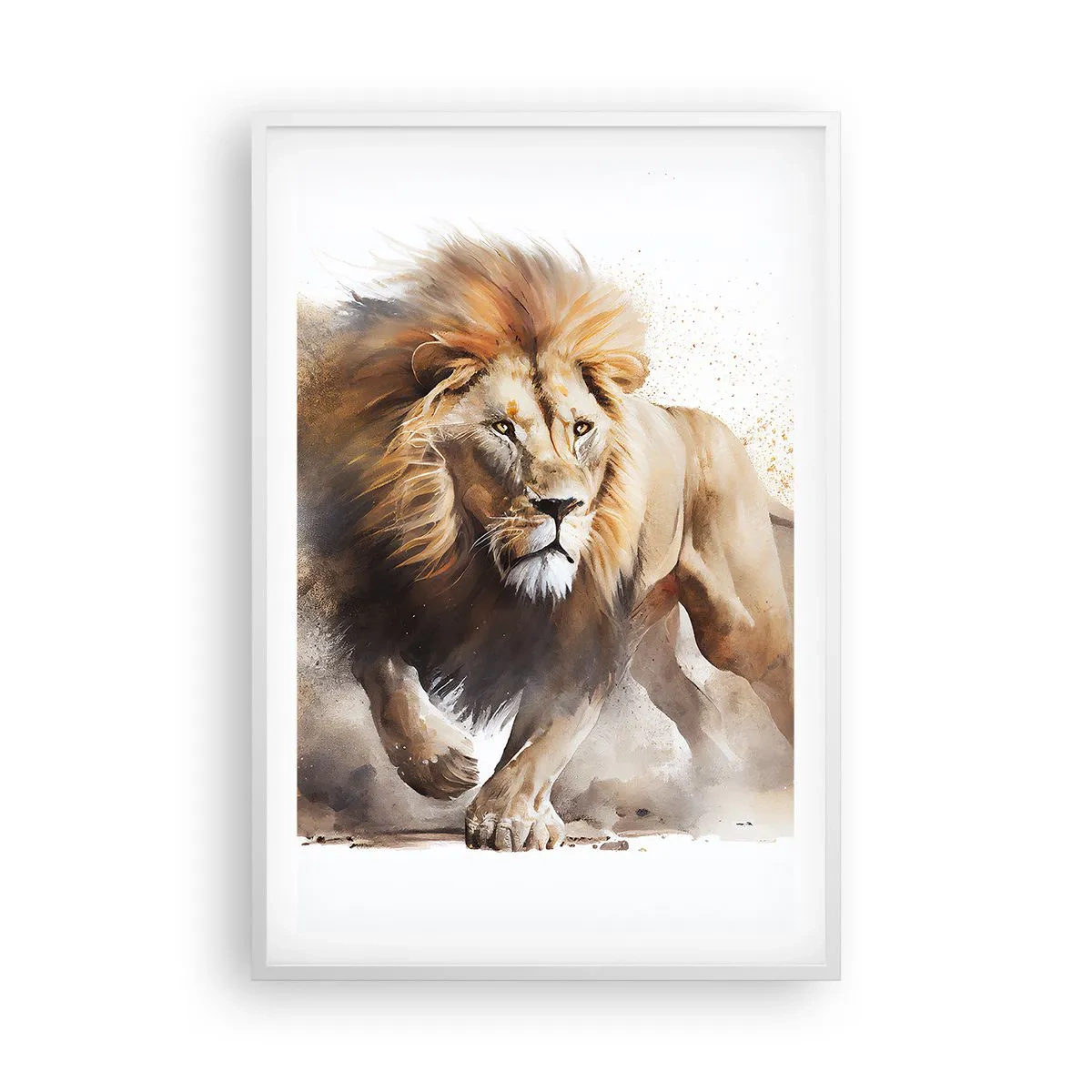 Póster en marco blanco - El rey ha partido - 61x91 cm
