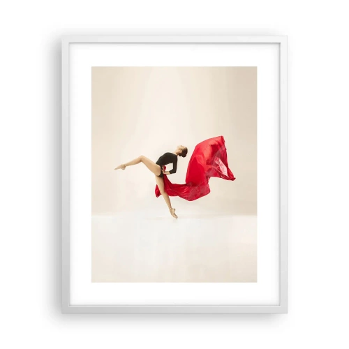 Póster en marco blanco - Rojo y negro - 40x50 cm