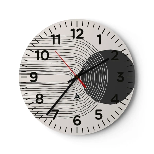 Reloj de pared - Reloj de vidrio - Temblor y certeza - 40x40 cm