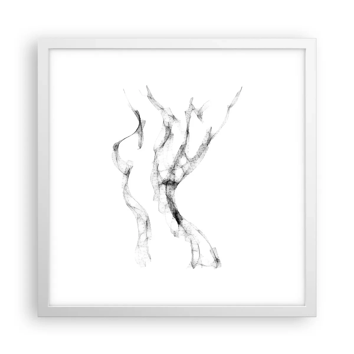 Póster en marco blanco - Hermosa y fuerte - 40x40 cm