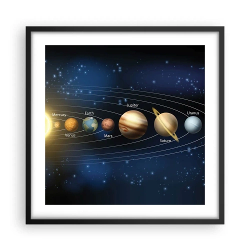 Póster en marco negro - Uno de diez - 50x50 cm