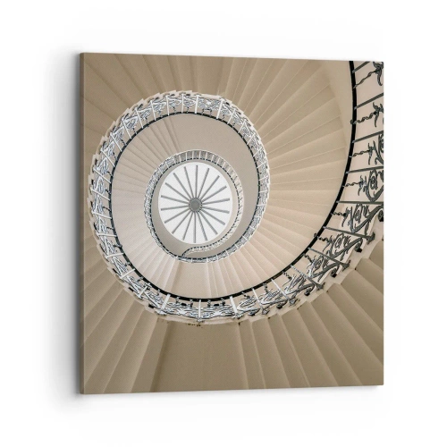 Cuadro sobre lienzo - Impresión de Imagen - En el interior de una concha - 70x70 cm