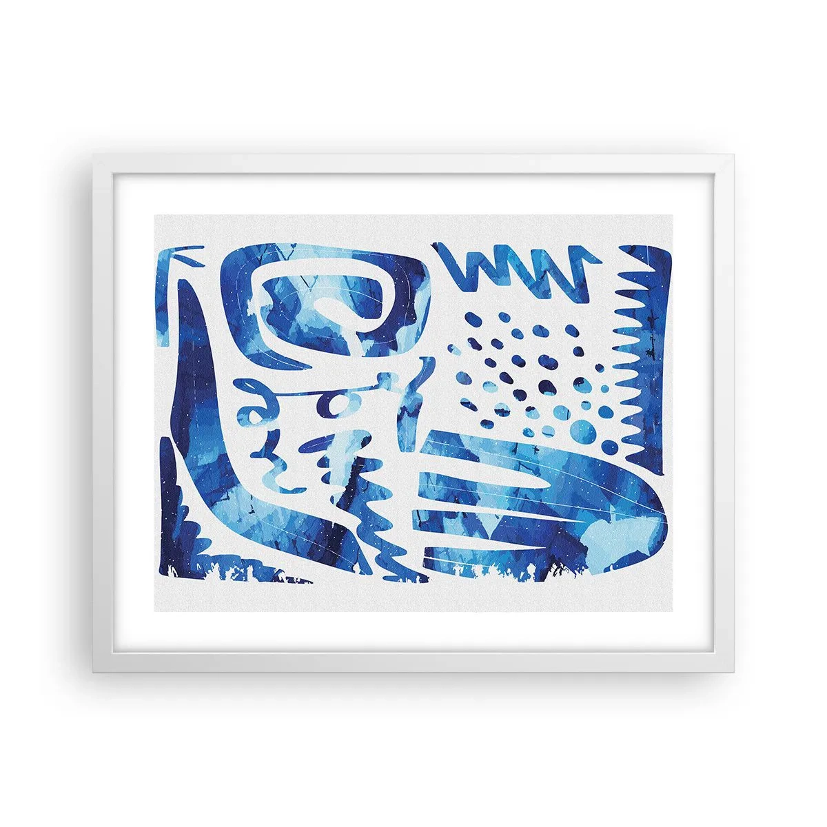 Póster en marco blanco - Vuelta a las raíces - 50x40 cm