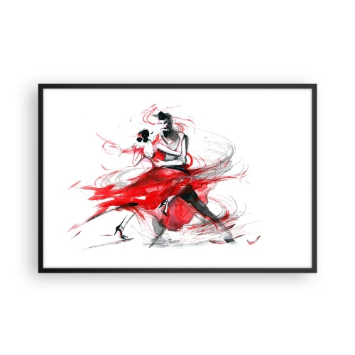 Póster en marco negro - El tango: el ritmo de la pasión - 91x61 cm