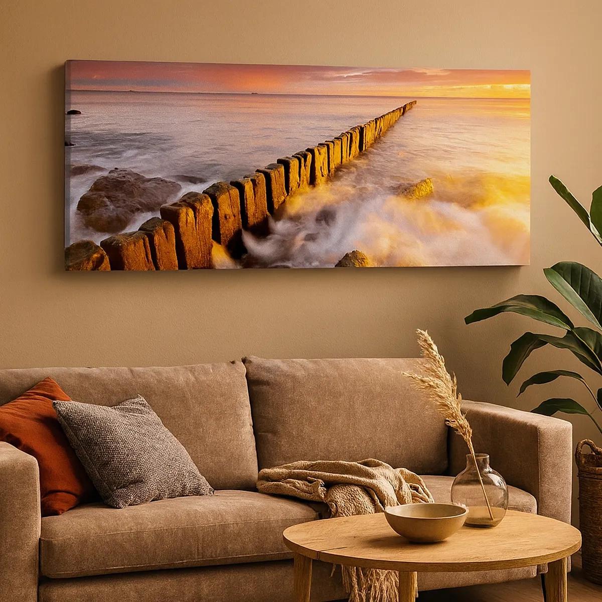 Cuadro sobre lienzo - Impresión de Imagen - La dulzura de las olas - 30x30 cm