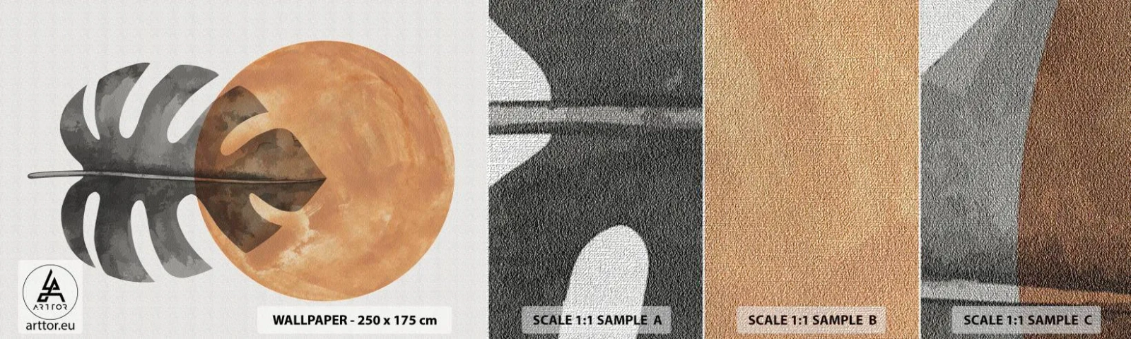 Muestra de fotomural Premium Canvas - Siempre el sol - Hoja, Sol, bohemia - 100x30 cm