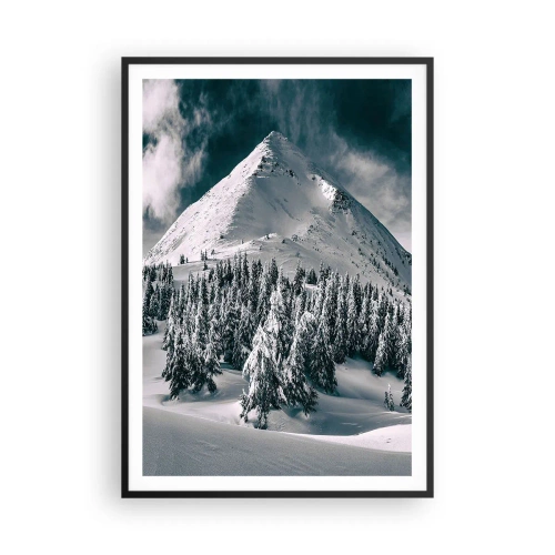 Póster en marco negro - Tierra de nieve y hielo - 70x100 cm