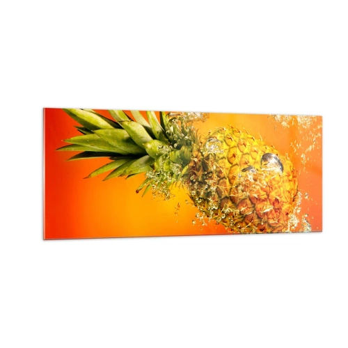 Cuadro sobre vidrio - Impresiones sobre Vidrio - Jugosa frescura tropical - 100x40 cm