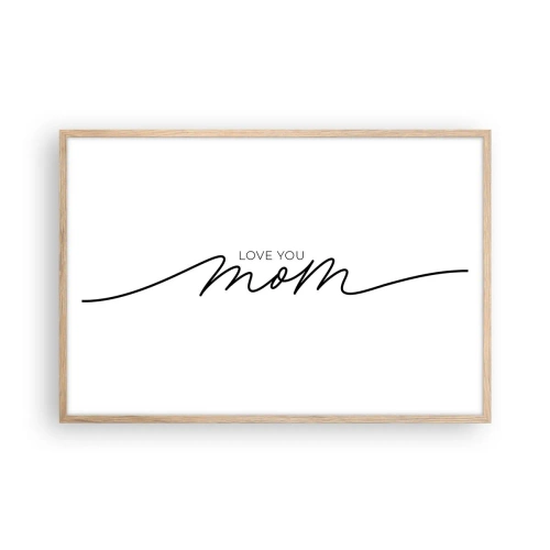 Póster en marco roble claro - Gran emoción - 91x61 cm