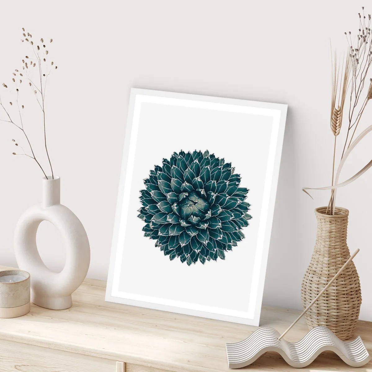 Póster en marco blanco - Estrella del desierto - 40x50 cm