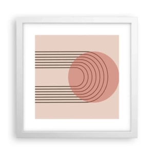 Póster en marco blanco - Atracción irresistible - 30x30 cm