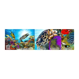 Muestra de fotomural autoadhesivo Deluxe Sticker - Paseo del coral - Arrecife de coral, Mar, Mundo submarino - 100x30 cm