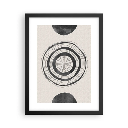 Póster en marco negro - Lo importante es lo que hay entre medias - 30x40 cm