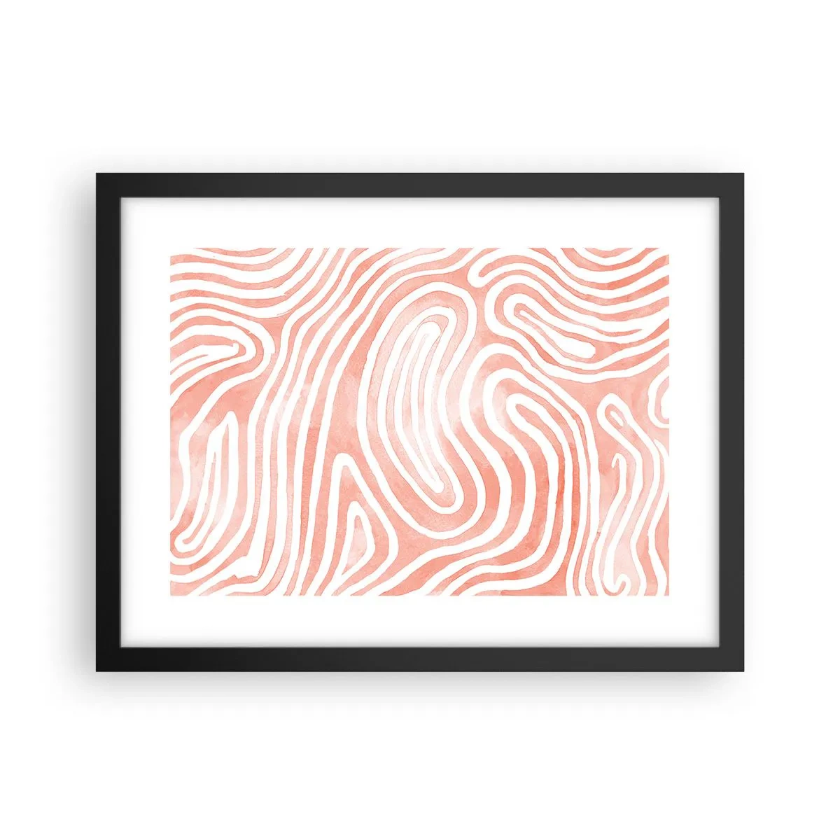 Póster en marco negro - En un laberinto de coral - 40x30 cm