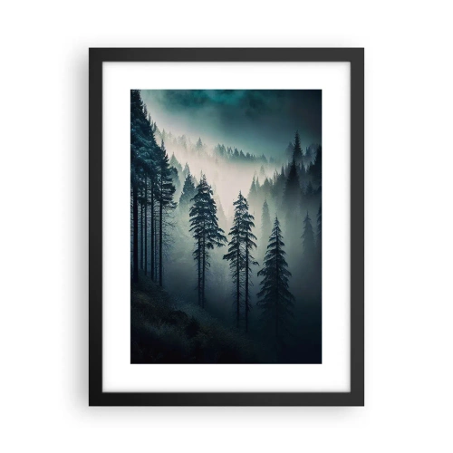 Póster en marco negro - Mañana de montaña - 30x40 cm