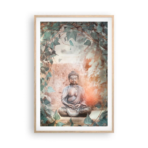 Póster en marco roble claro - Alegre armonía - 61x91 cm