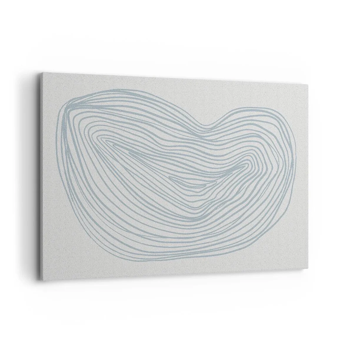 Cuadro sobre lienzo - Impresión de Imagen - Motivo de onda abstracto en azul delicado - 120x80cm - Sonrisa de una gota - Decoración de pared moderna para salón y dormitorio ARTTOR
