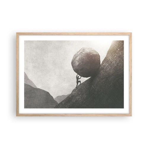 Póster en marco roble claro - Creo, contra toda esperanza - 70x50 cm