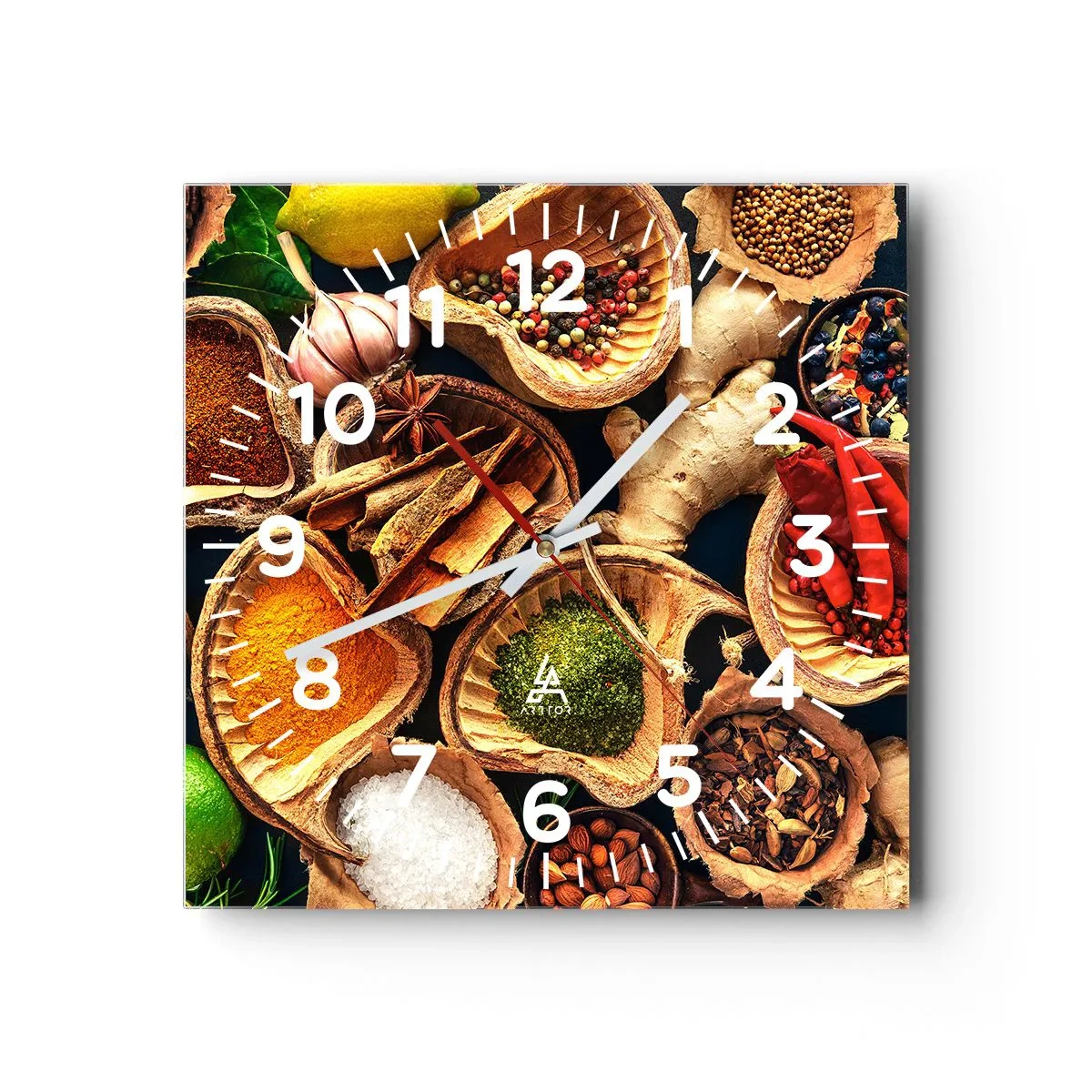 Reloj de pared - Reloj de vidrio - Toma lo que quieras - 40x40 cm