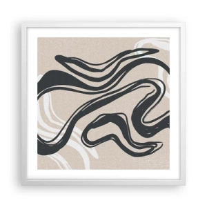 Póster en marco blanco - Expresión multiplicada - 50x50 cm