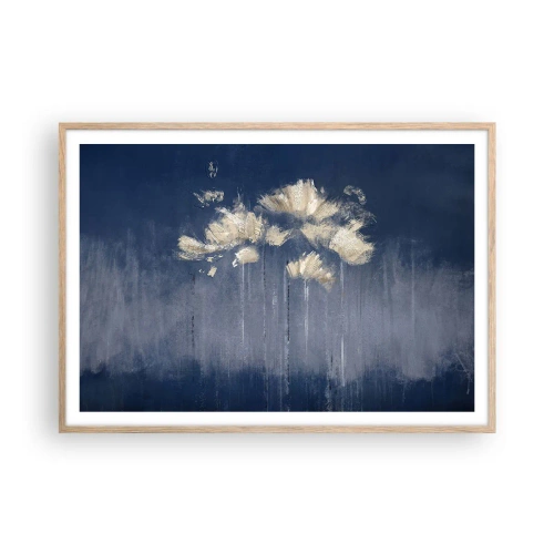 Póster en marco roble claro - Como pétalos al viento - 100x70 cm