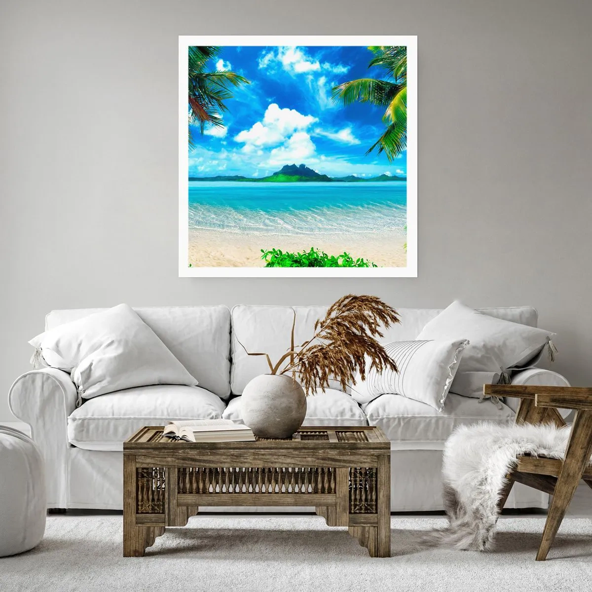 Póster - El azul de los trópicos - 50x50 cm