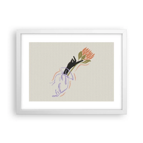 Póster en marco blanco - Un toque fraternal - 40x30 cm