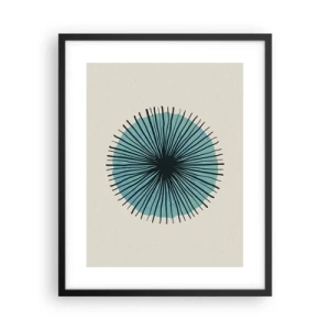 Póster en marco negro - Radiante en azul - 40x50 cm