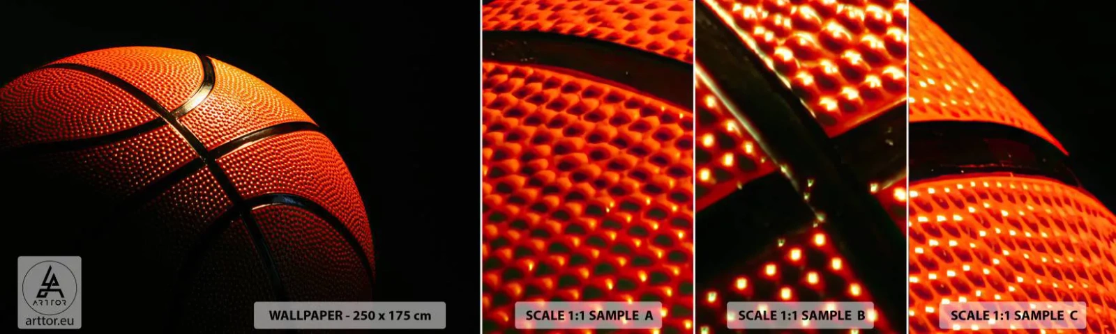 Muestra De Fotomural Standard Eco - Hermoso como un planeta - Deporte, Baloncesto, Baloncesto - 100x30 cm