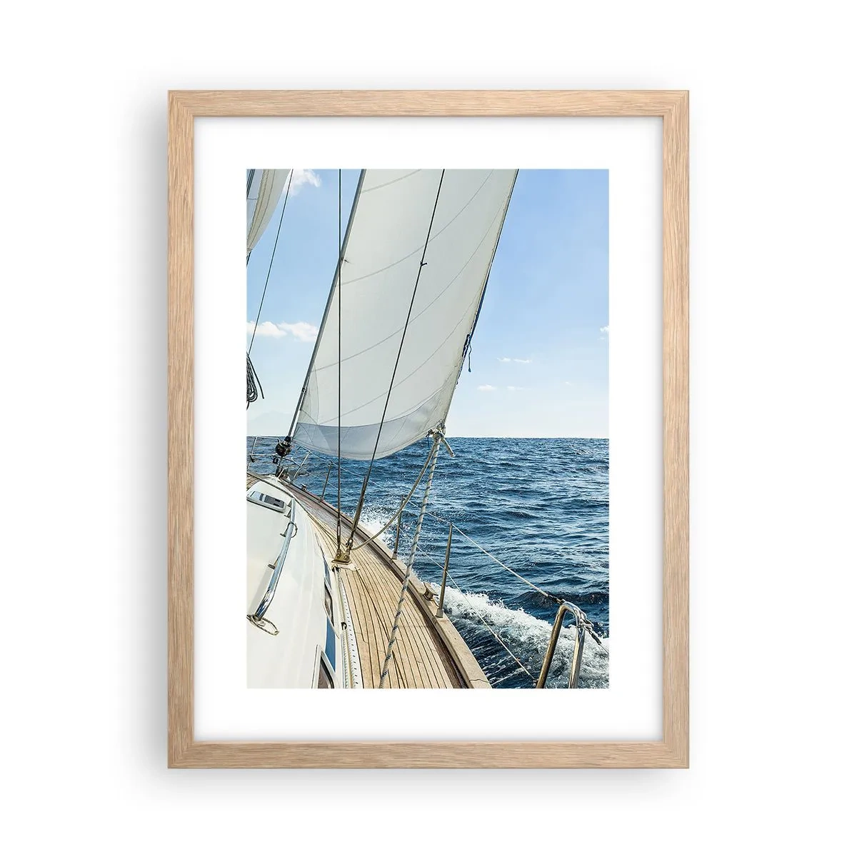 Póster en marco roble claro - Ahoy, a la aventura - 30x40 cm