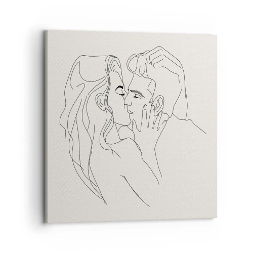 Cuadro sobre lienzo - Impresión de Imagen - Unión y sentimiento - 70x70 cm