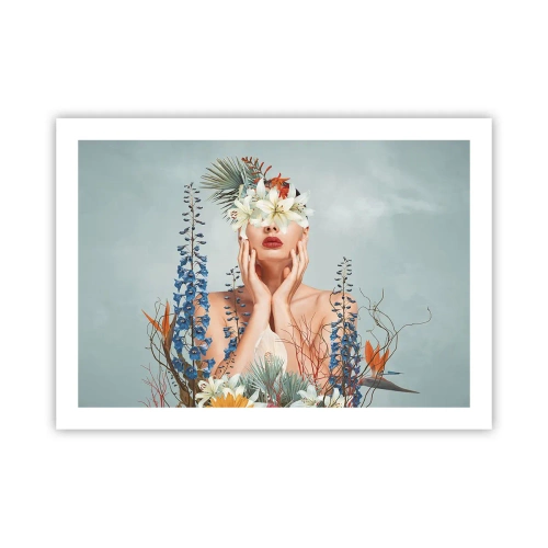 Póster - Mujer-flor - 70x50 cm