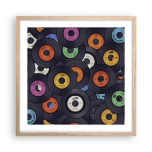 Póster en marco roble claro - Colores de los clásicos - 50x50 cm