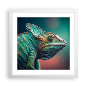 Póster en marco blanco - ¿Puedes verme? No está bien... - 40x40 cm