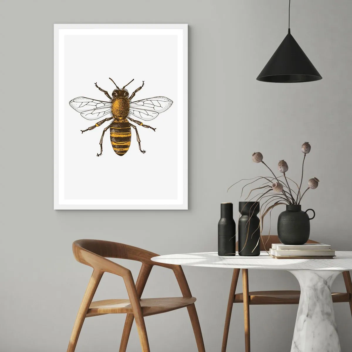 Póster en marco blanco - Bondad natural - 40x50 cm