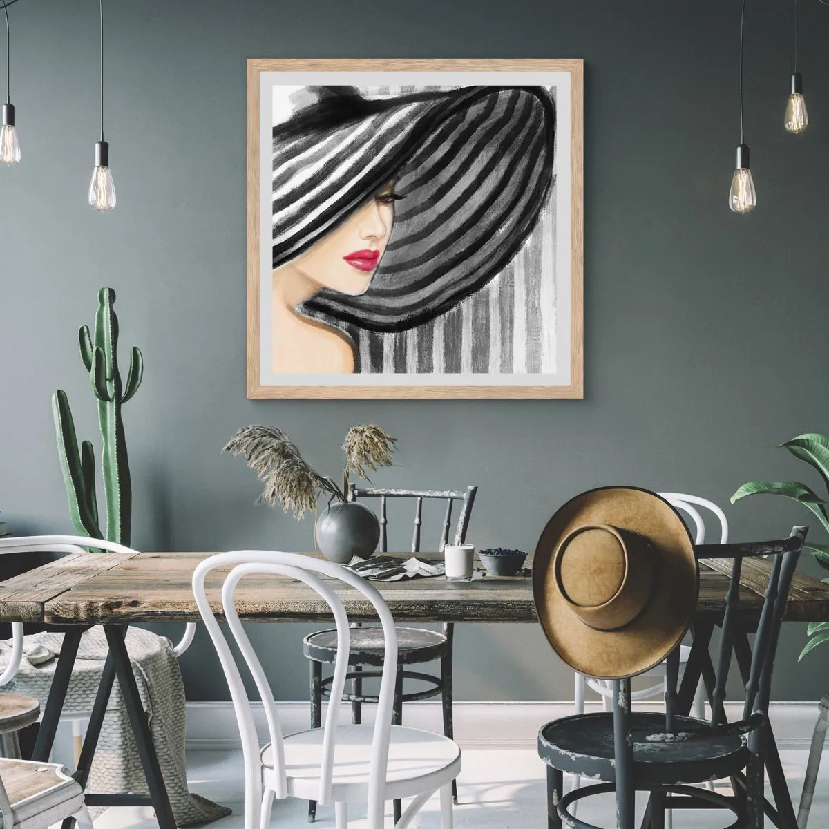 Póster en marco roble claro - ¿Dónde puedo encontrarte? - 60x60 cm