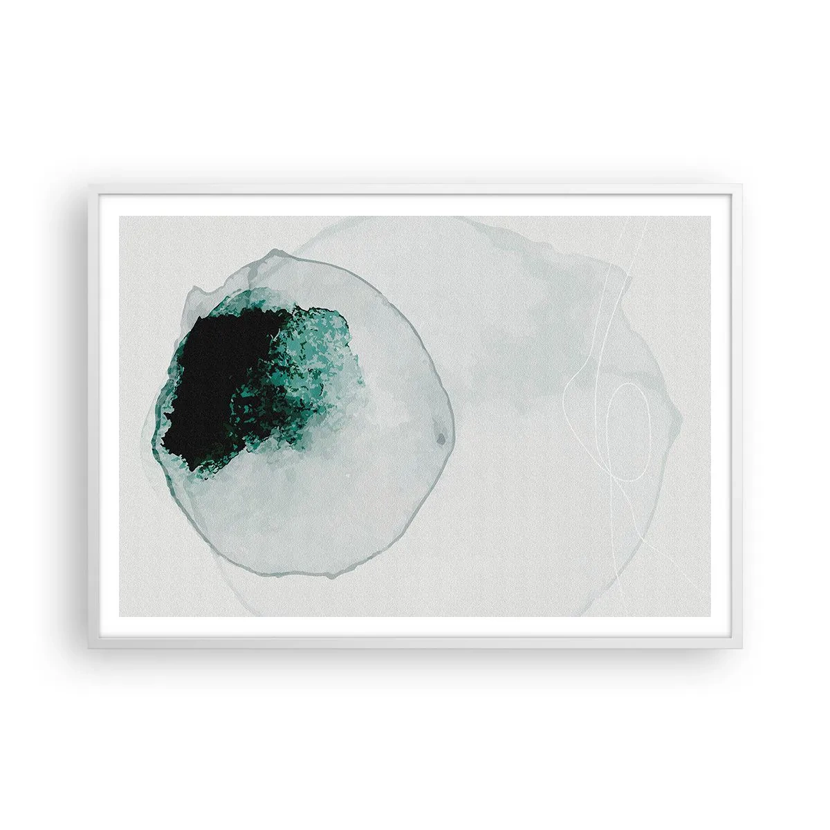 Póster en marco blanco - En una gota de agua - 100x70 cm