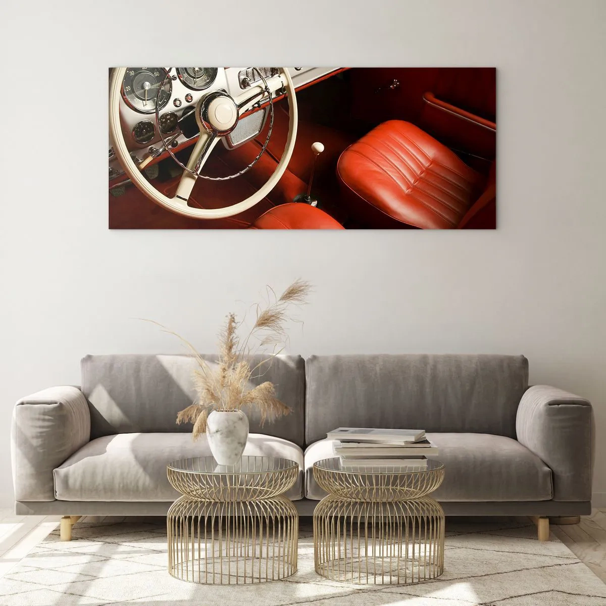 Cuadro sobre vidrio - Impresiones sobre Vidrio - Lujo vintage - 100x40 cm
