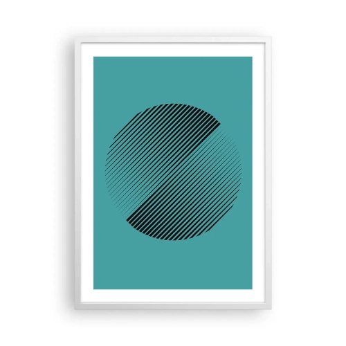 Póster en marco blanco - El círculo: una variación geométrica - 50x70 cm