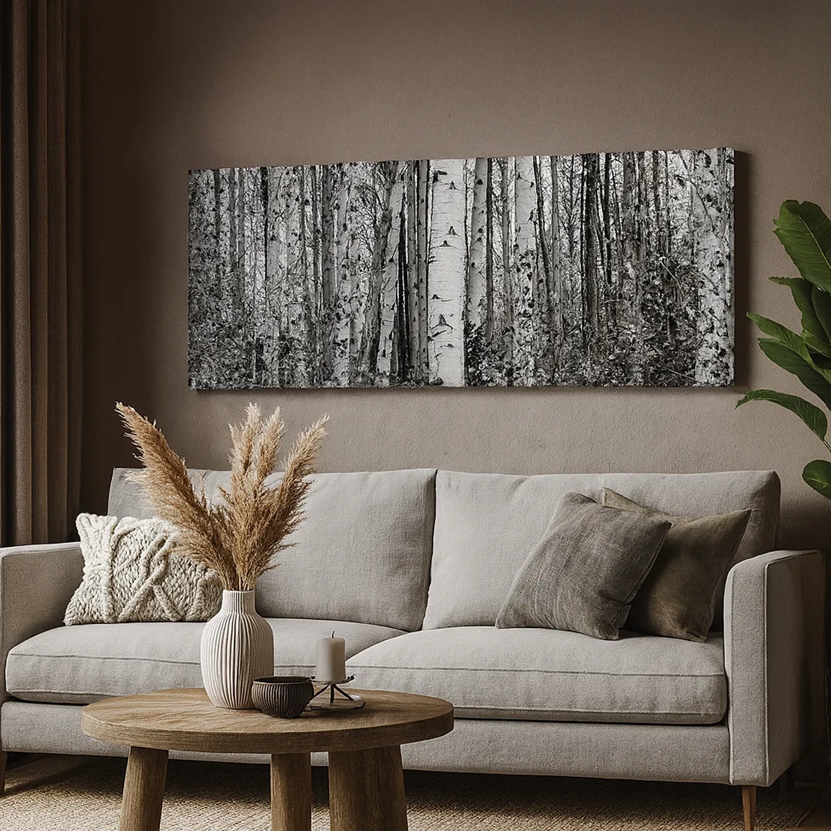 Cuadro sobre lienzo - Impresión de Imagen - Columnas de abedules - 30x30 cm