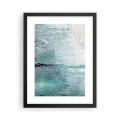 Póster en marco negro - Horizontalmente sobre el azul - 30x40 cm